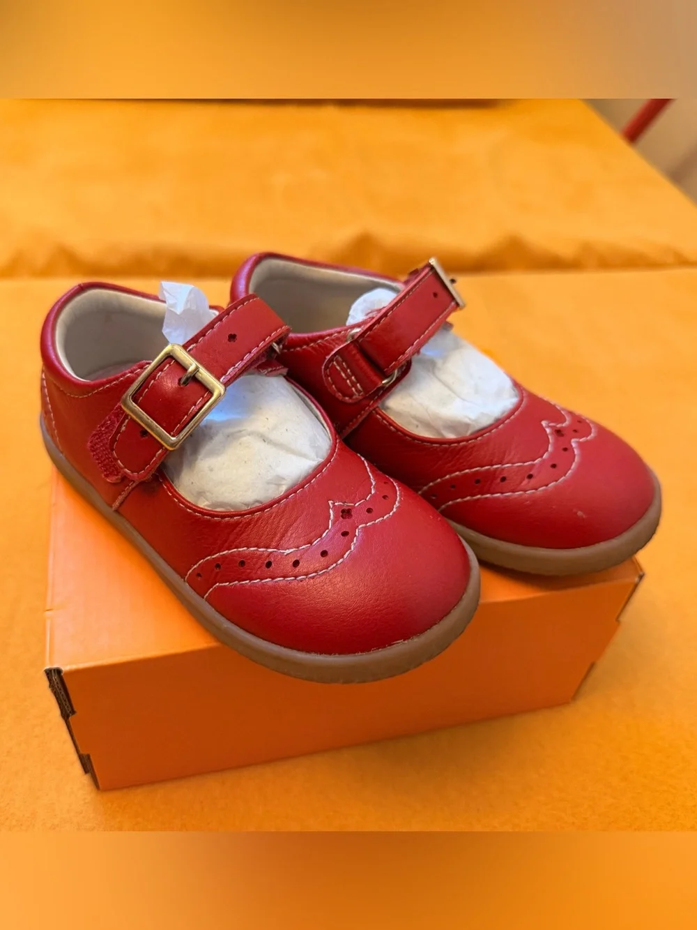 Livie & Luca Libra Red Leather Mary Jane.
